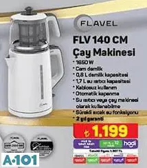 FLAVEL FLV 140 CM ÇAY MAKİNESİ 1650 W